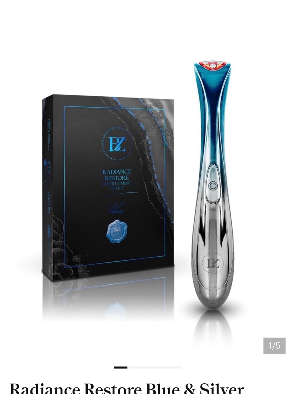 Radiance Restore Eye Treatment Device — Blue & Silver